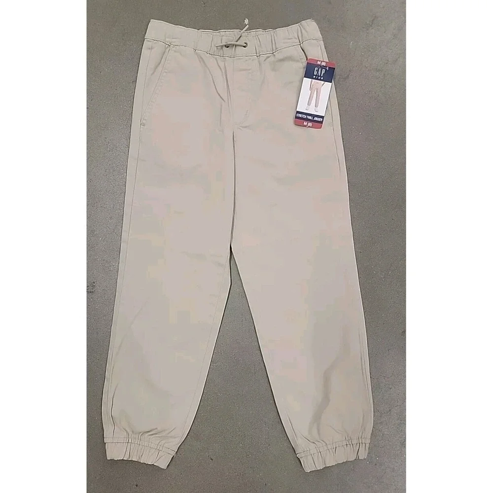 GAP‎ Kids Stretch Twill Jogger Pants Khaki 8
